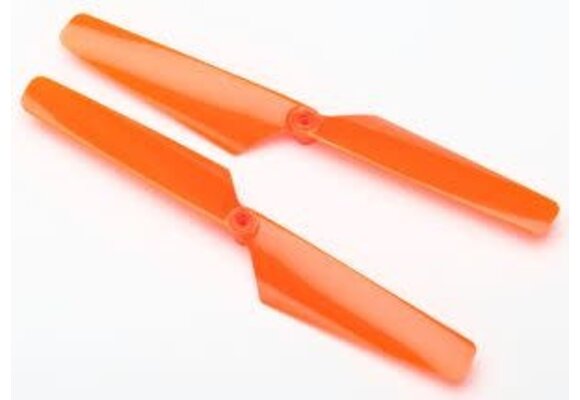 Traxxas .Rotor blade set, orange (2)/ 1.6x5mm BCS (2)