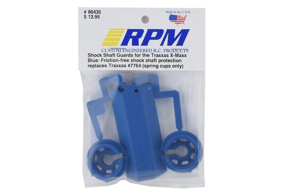 RPM Shock Shaft Guards: Traxxas X-Maxx, Blue