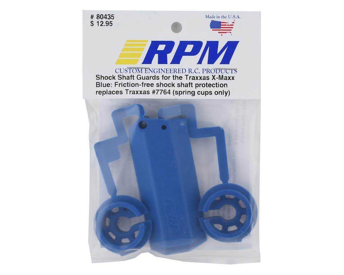Shock Shaft Guards: Traxxas X-Maxx, Blue  RPM80435