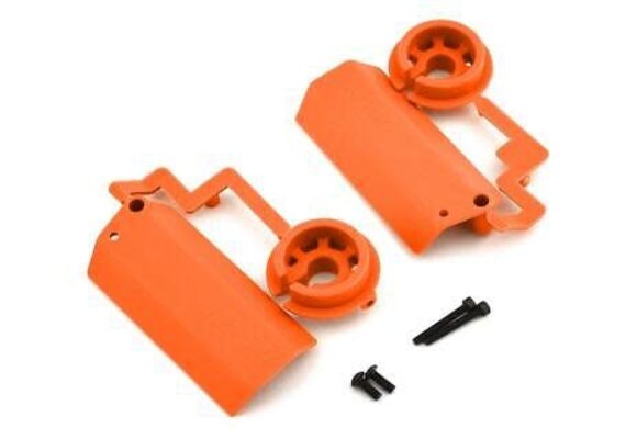 RPM Shock Shaft Guards: Traxxas X-Maxx, Orange
