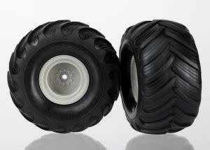 Tires & wheels, assembled (grey wheels (dual profile, 1.5' outer and 2.2' inner), dual profile tires) (2)