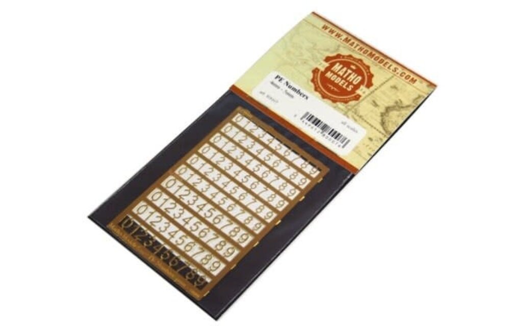Multi-Scale 4-5mm Numbers, photo-etched
