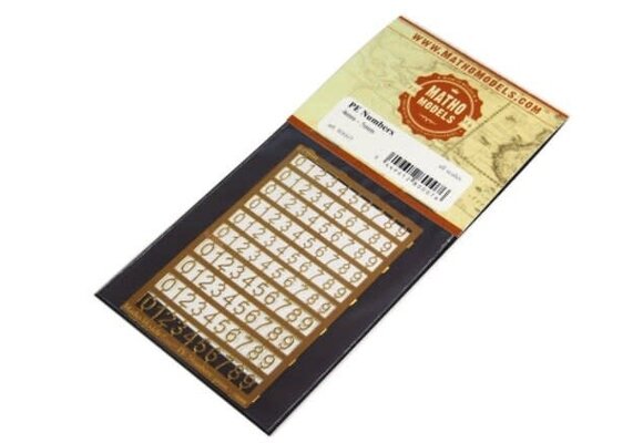 Multi-Scale 4-5mm Numbers, photo-etched