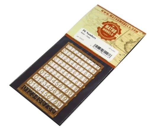 Multi-Scale 4-5mm Numbers, photo-etched