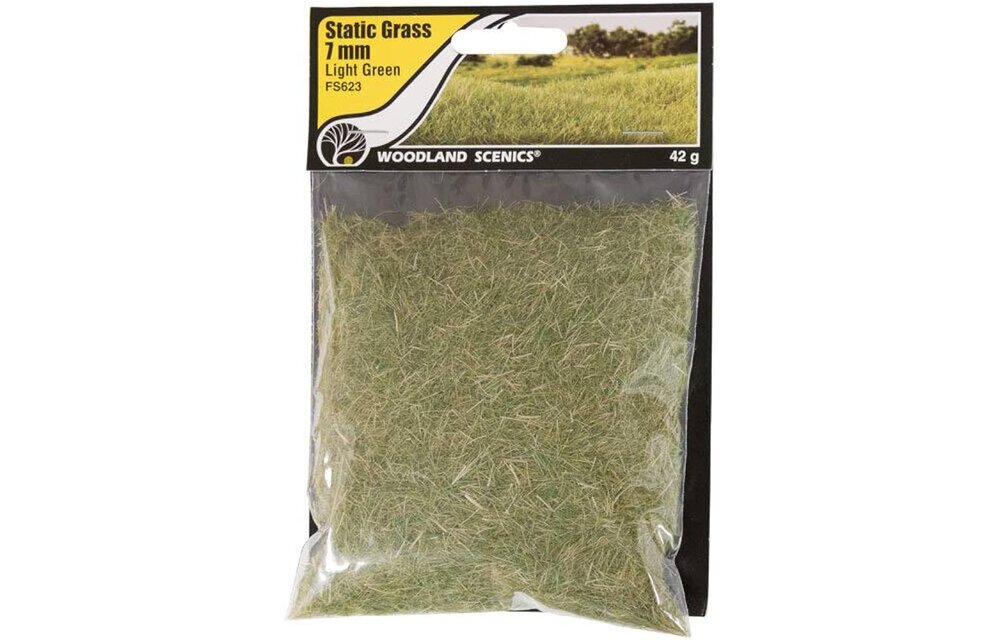 Static Grass, Light Green 7mm  WOOFS623