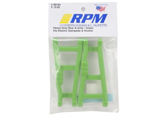 RPM Rear A-Arms, Green: Electric Rustler, Stampede