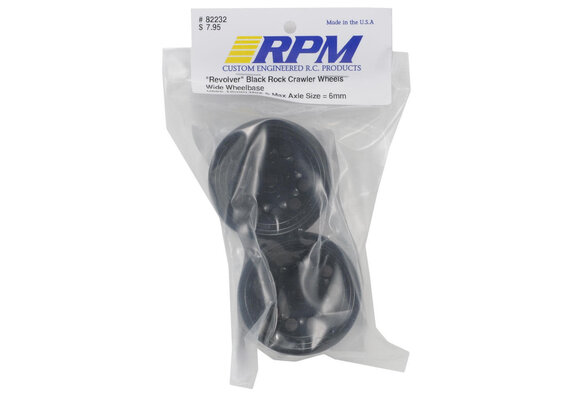 RPM Revolver" Crawler Wheels, Wide Base, Black