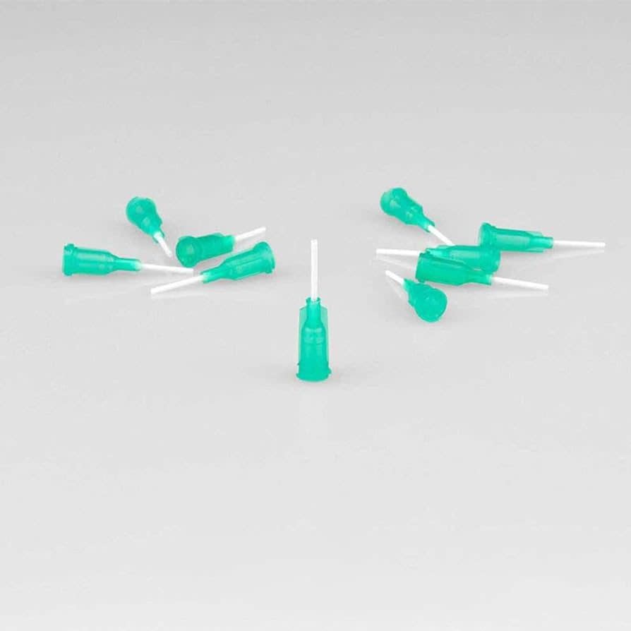 Glue tip needles, medium bore - green 10pc    JCO8124
