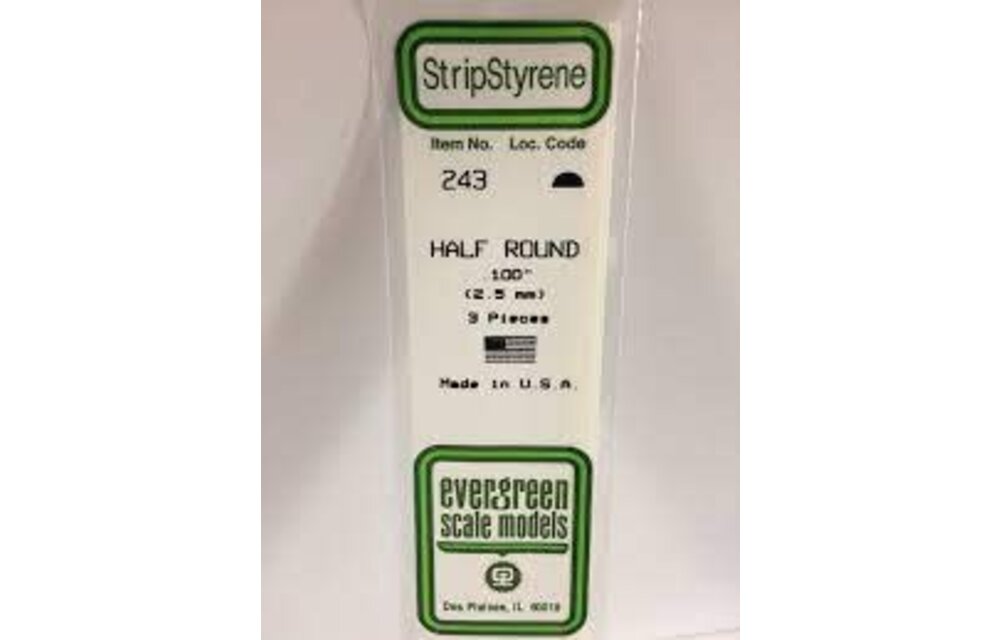 Half Round .100" (3)