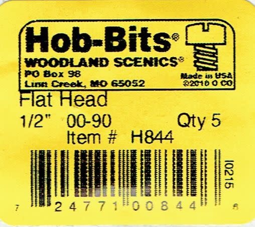 00-90 1/2" Flat Head Machine Screw (5)