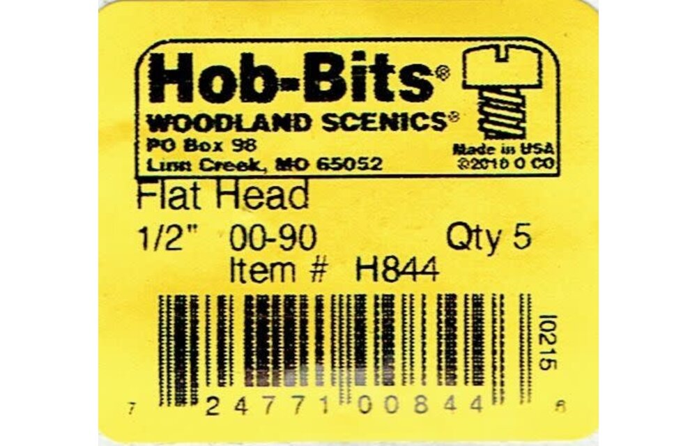 00-90 1/2" Flat Head Machine Screw (5)