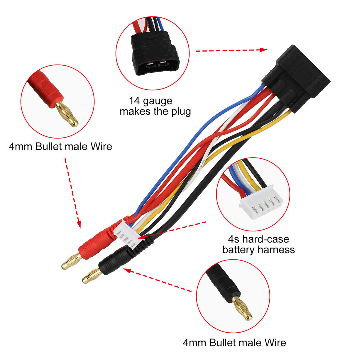 Copy of Traxxas ID Connector w/ Balance Lead (4S)