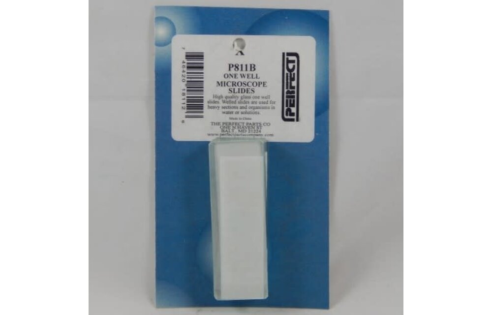 One Well Cavity Microscope Slides (12/cd)