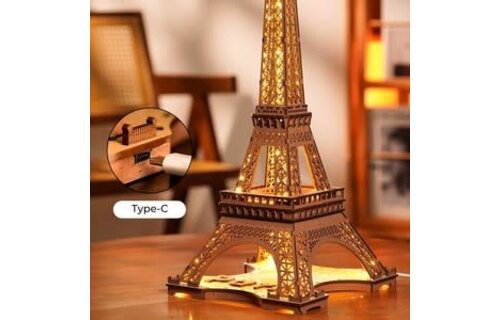 Night of the Eiffel Tower 3D Wooden Puzzle