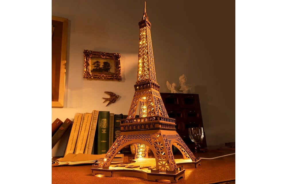 Night of the Eiffel Tower 3D Wooden Puzzle