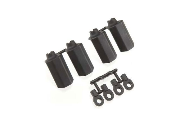 Shock Shaft Guards (4), Black: TRA,Rally,DESC410R RPM80402