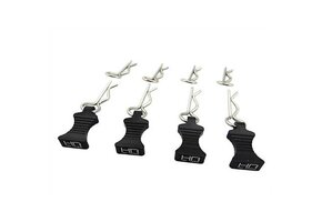 1/10 Black Aluminum EZ Pulls (4) Body Clips (8)