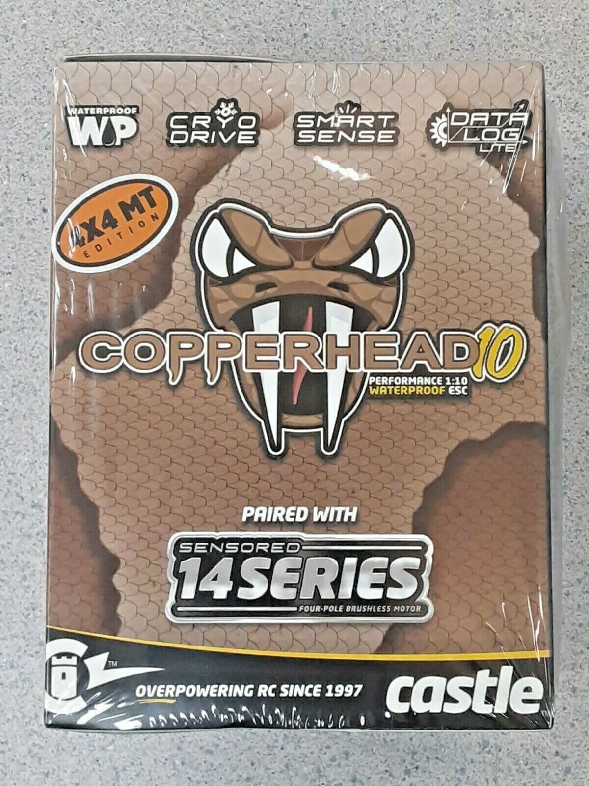 Castle Creations Copperhead 10 Waterproof 1/10 Sensored Combo w/1415 (2400Kv), 010-0166-12