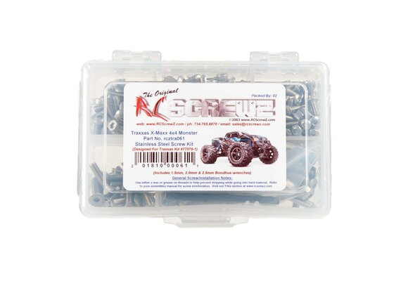 Stainless Steel Screw Kit Traxxas X-Maxx, RCZTRA061