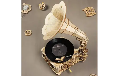 Mechanical Wood Models; Classical Gramophone