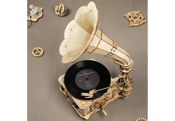 Mechanical Wood Models; Classical Gramophone