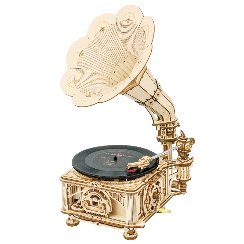 Mechanical Wood Models; Classical Gramophone