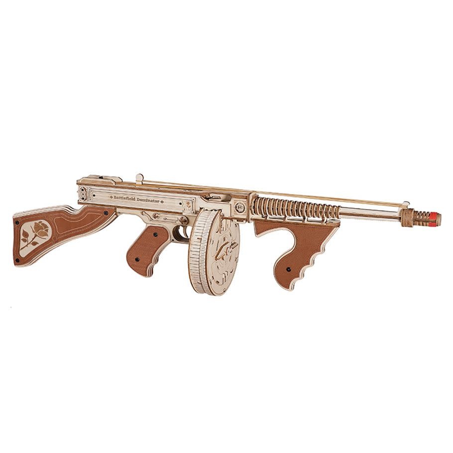 Thompson Submachine Gun Toy 3D Wooden Model Kit, ROELQB01