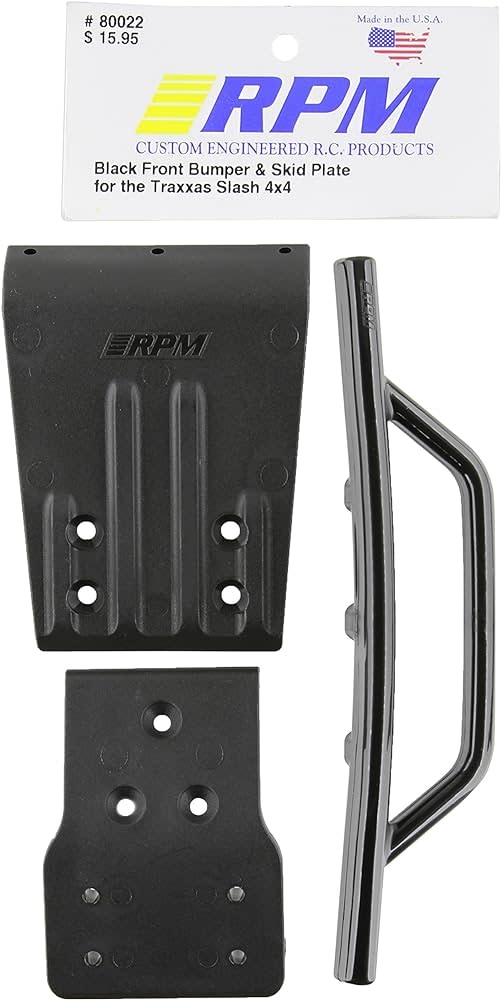 Front Bumper/Skid Plate, Black: SLH 4x4  RPM80022