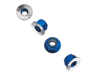 AXA1046 Wheel Nut M4 Serrated Blue (4)