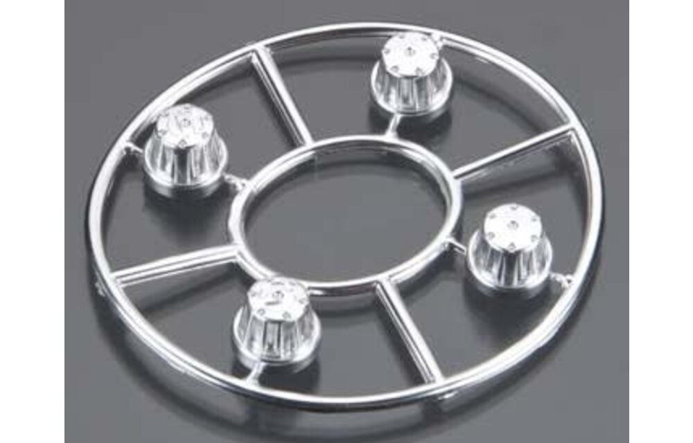 Hub Cover Set: Satin Chrome (4pc)