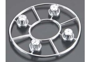 Hub Cover Set: Satin Chrome (4pc)