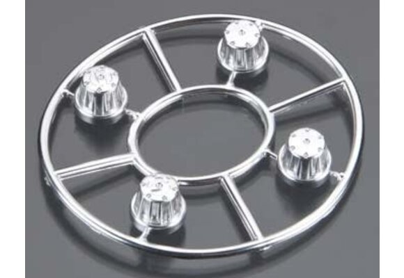 Hub Cover Set: Satin Chrome (4pc)
