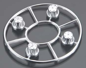 Hub Cover Set: Satin Chrome (4pc)