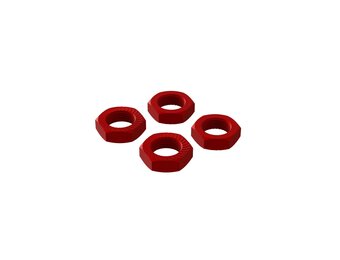 AR310906 Aluminum Wheel Nut 17mm Red (4)