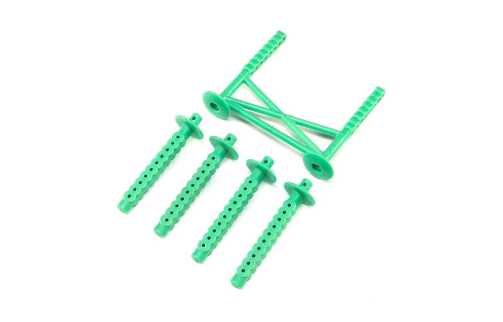 Rear Body Support and Body Posts, Green, LMT