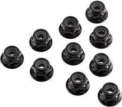 AX31250 Serrated Nylon Lock Nut Black 4mm (10)