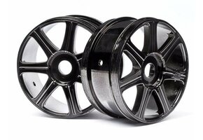 HB Edge Wheel, Black Chrome, (2pcs), 1/8 Buggy