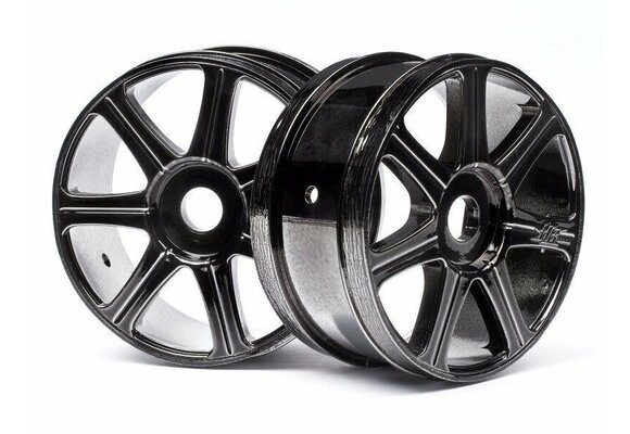 HB Edge Wheel, Black Chrome, (2pcs), 1/8 Buggy