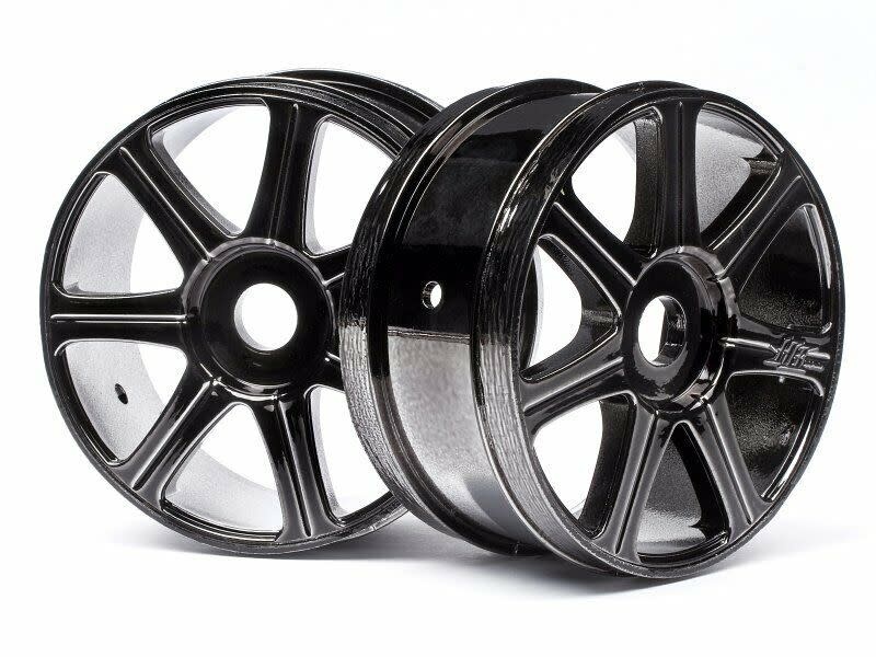 HB Edge Wheel, Black Chrome, (2pcs), 1/8 Buggy