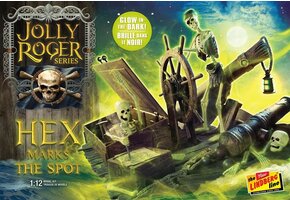 1/12 Jolly Roger Hex Marks the Spot Model Kit: Pirate ship on Ship Wreck Deck Glow-in-the-Dark, 	LND-617