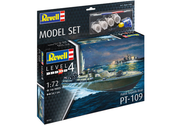 1/72 PT109 Patrol Torpedo Boat Model Kit w/paint & glue