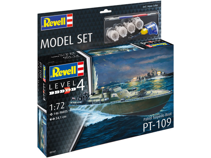 1/72 PT109 Patrol Torpedo Boat Model Kit w/paint & glue