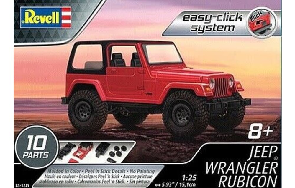 1/25 Jeep Wrangler Rubicon Snap Model Kit