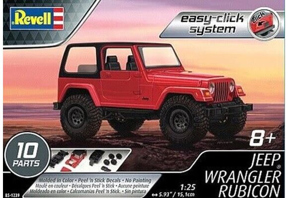 1/25 Jeep Wrangler Rubicon Snap Model Kit
