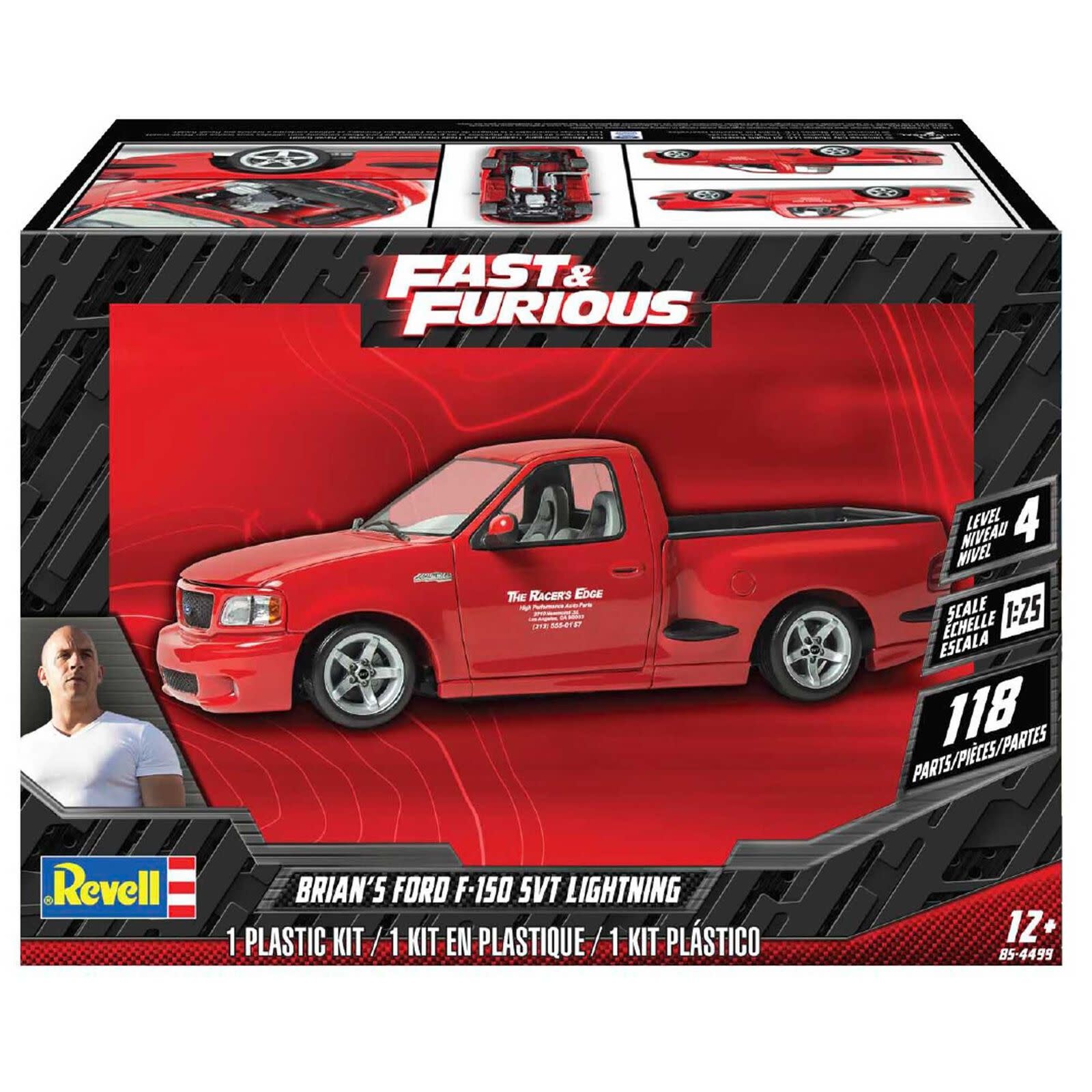 1/25 Fast & Furious Brian's Ford F150 SVT Lightning Pickup Truck Plastic Model Kit