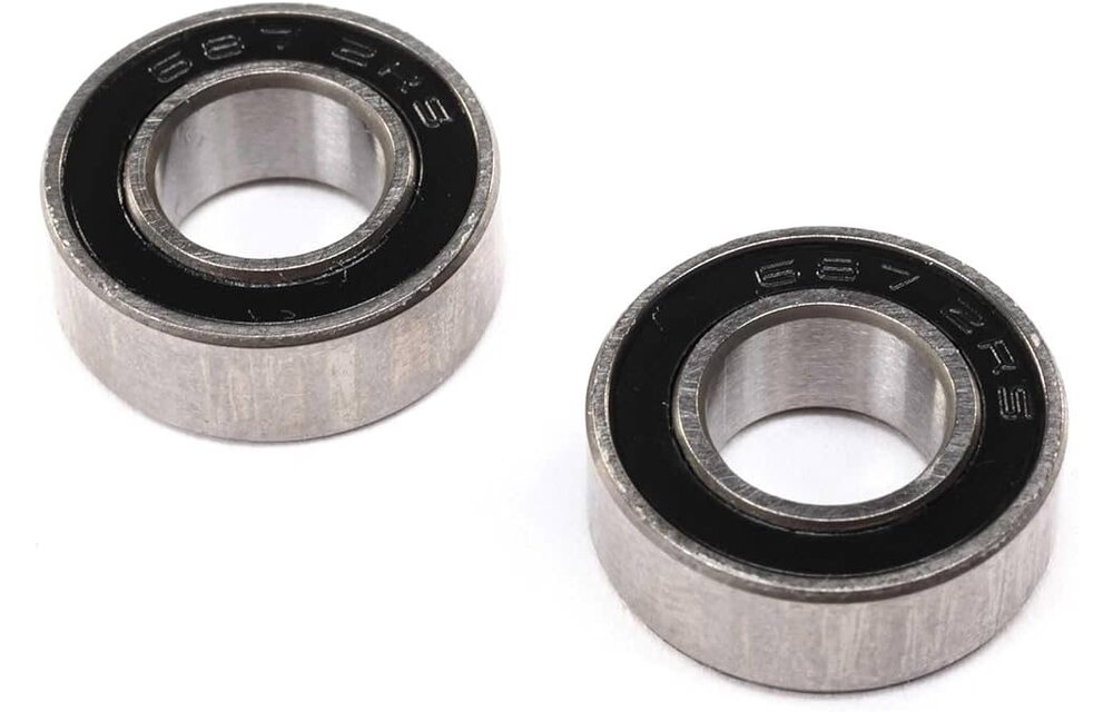 7 x 14 x 5mm Ball Bearing, Rubber Sealed (2)
