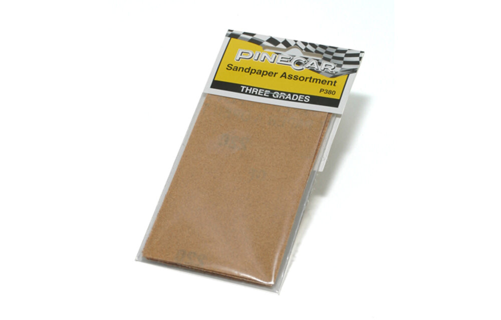 Pinecar Sandpaper Assortment (3 grades), P380