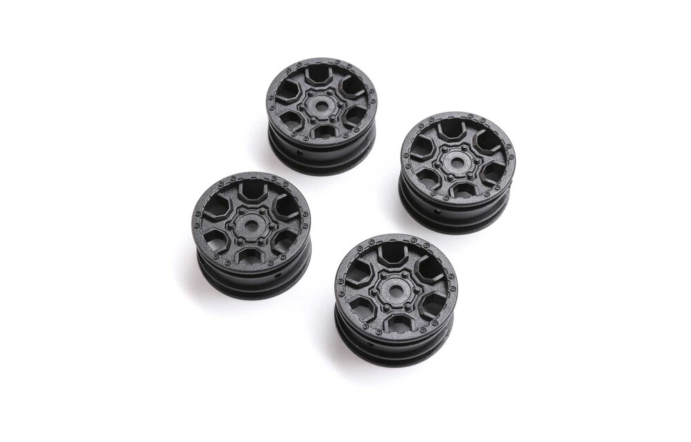 1.0 Ford Bronco Wheel Black (4): SCX24