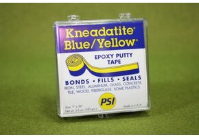 Kneadatite Green Stuff Blue/Yellow Two-Part Epoxy Putty Tape 1"x36" Roll (net wt. 3.5oz.)
