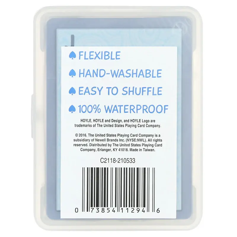 HOYLE CLEAR WATERPROOF PLAYING CARDS   BIC130012019